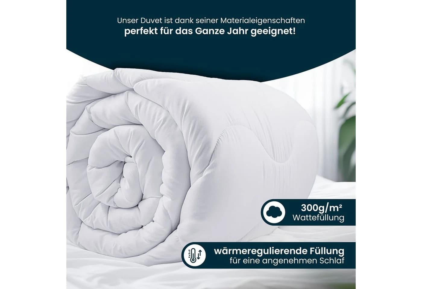 Gentle North Microfaserbettdecke & Kopfkissen-Set Ganzjahresdecke - Bild 5