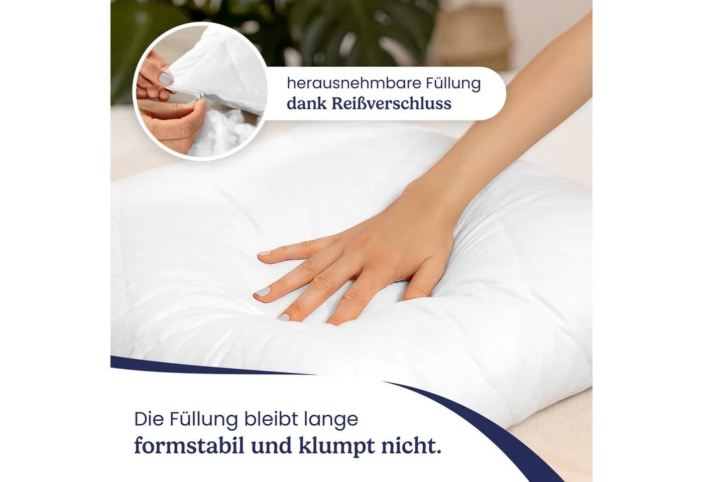 Gentle North Microfaserkissen 2er Set - Waschbar & Allergikerfreundlich - Bild 4