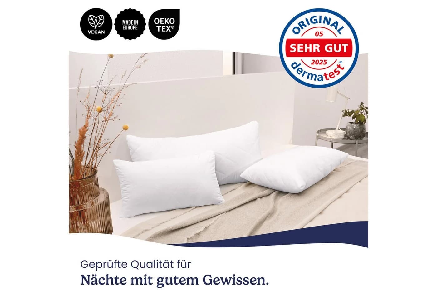 Gentle North Microfaserkissen 2er Set - Waschbar & Allergikerfreundlich - Bild 5