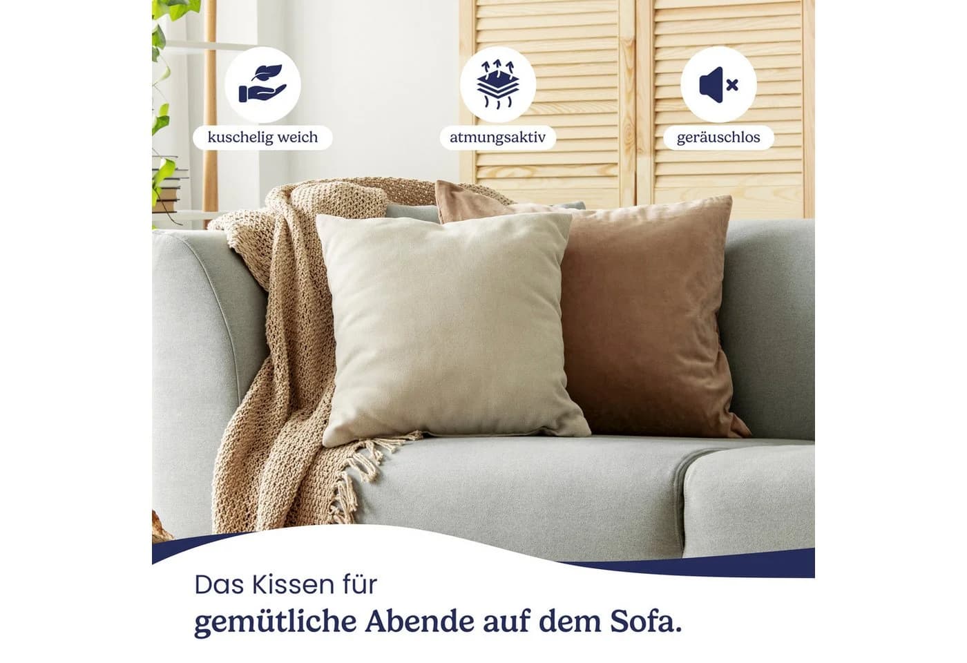 Gentle North Microfaserkissen 2er Set 40x40 cm
