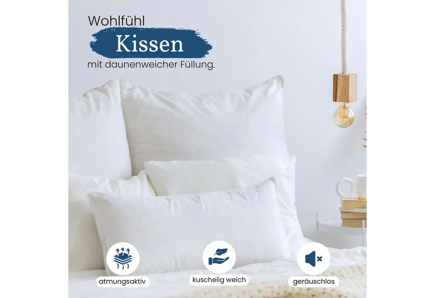 Gentle North Microfaserkissen 2er Set Hotelqualität Polyester