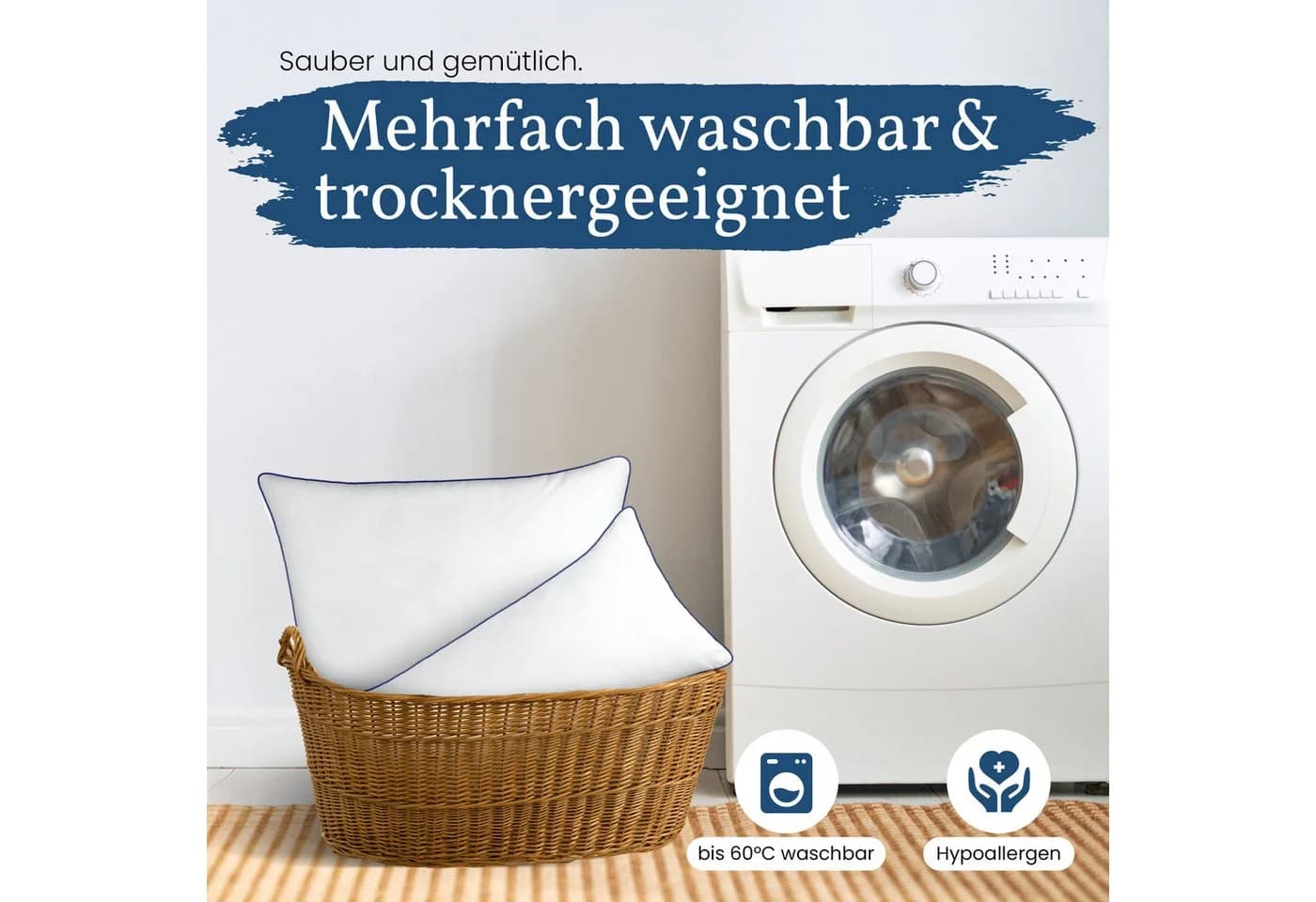Gentle North Microfaserkissen Hotelqualität 40x80cm Polyester - Bild 5