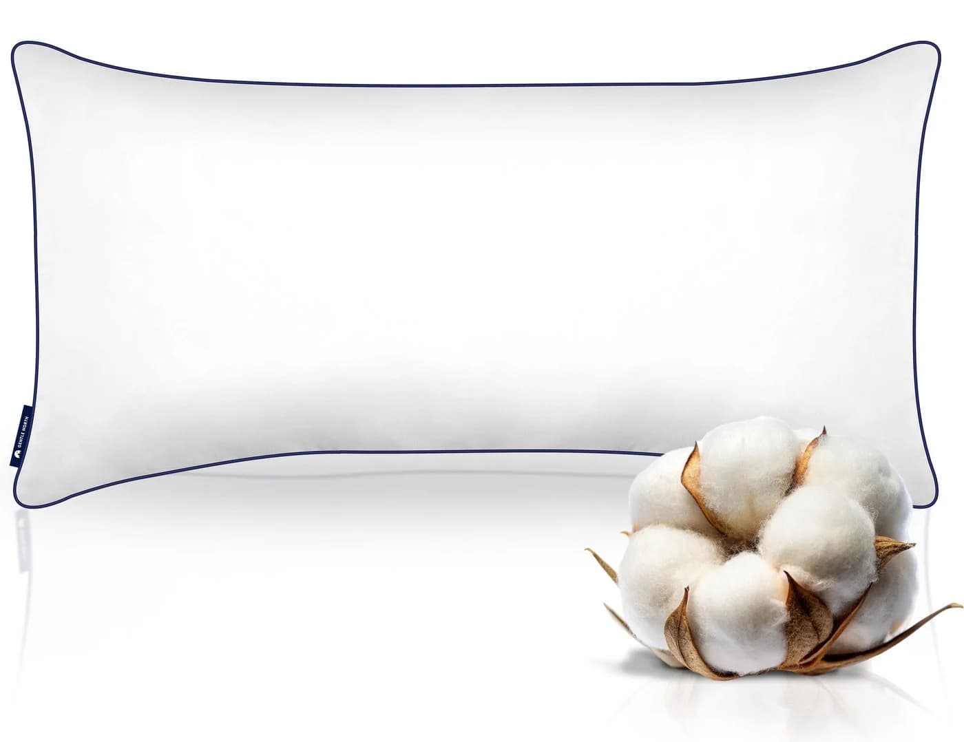 Gentle North Kopfkissen Hotelqualität Weiß Baumwolle Nano-Poly - Bild 2