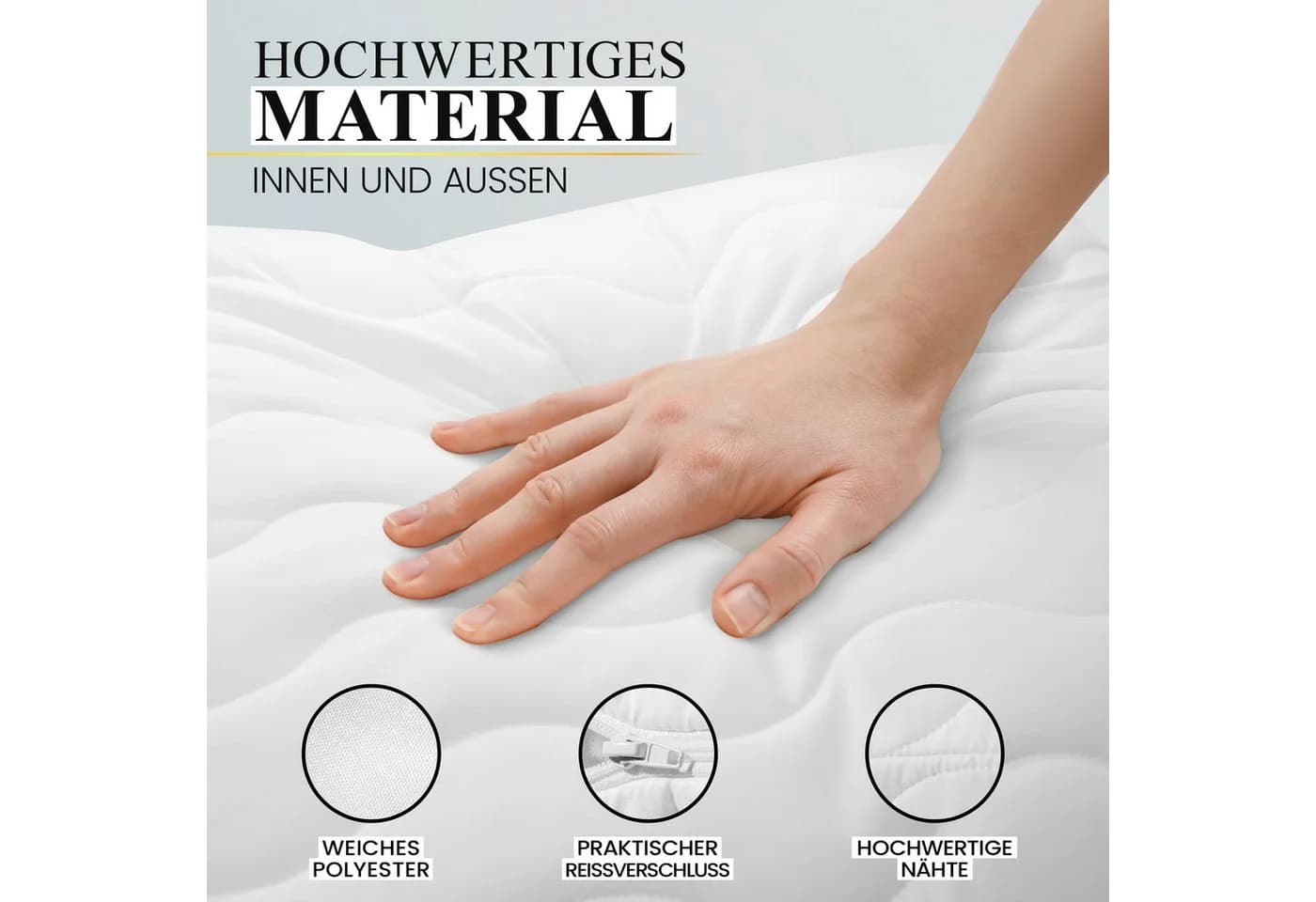 Gentle North Microfaserkissen 100% Polyester Allergikerfreundlich Waschbar - Bild 5
