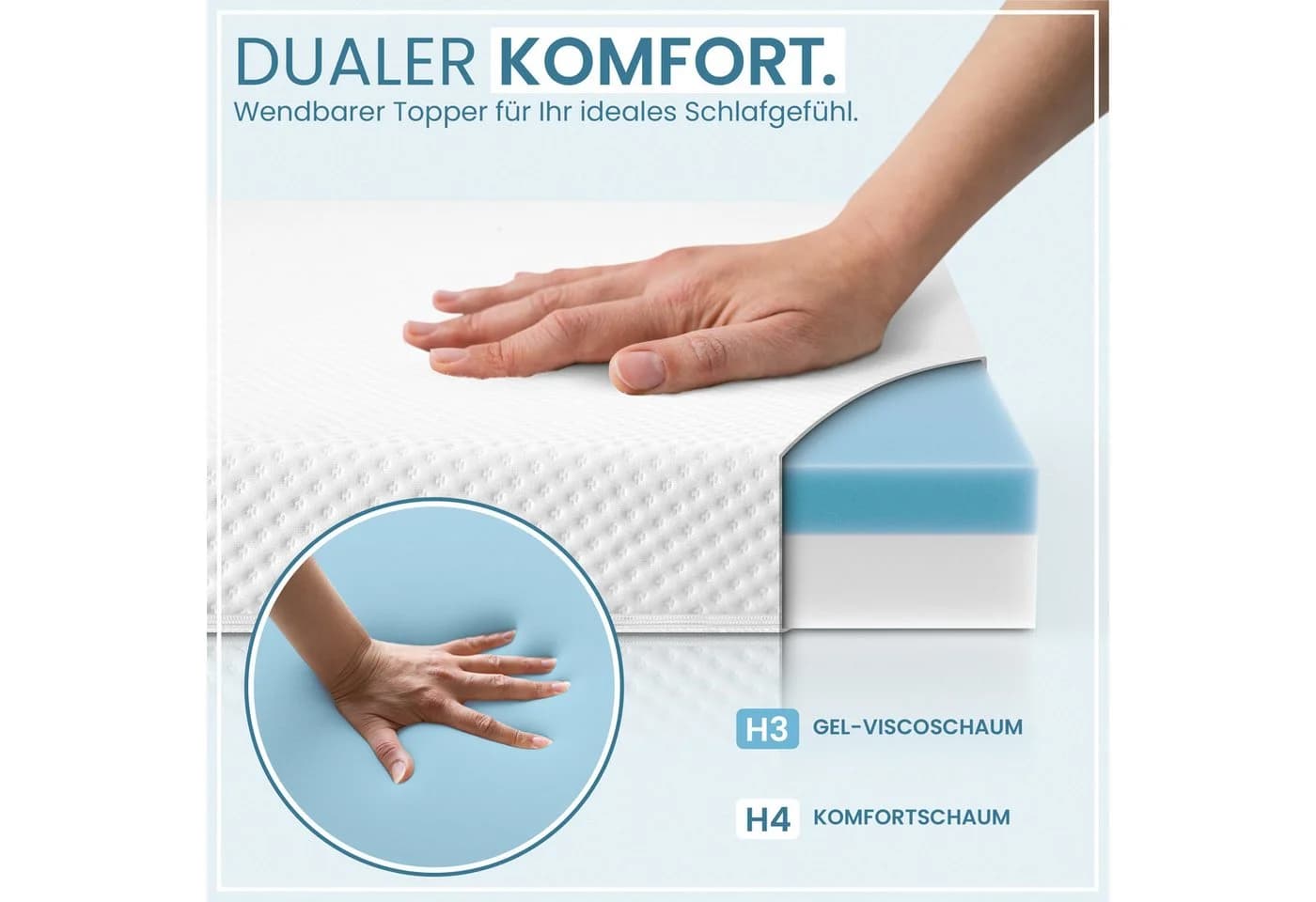 Gentle North Matratzentopper 7 cm Gel-Memory- und Komfortschicht - Bild 4