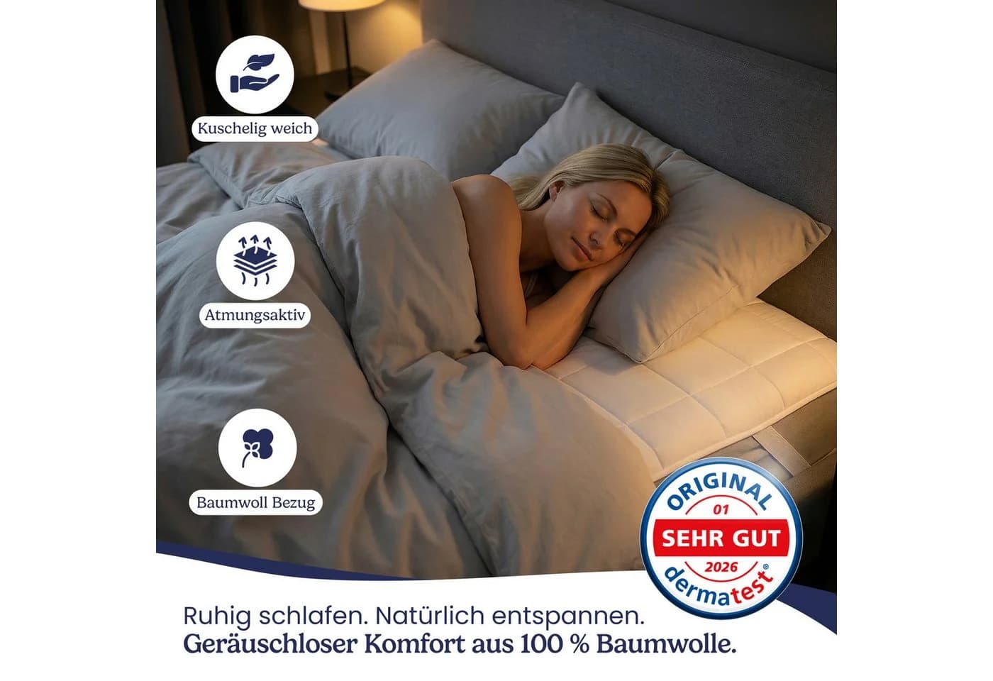 Gentle North Matratzenschoner mit Baumwolle - bei 60°C waschbar - Bild 4