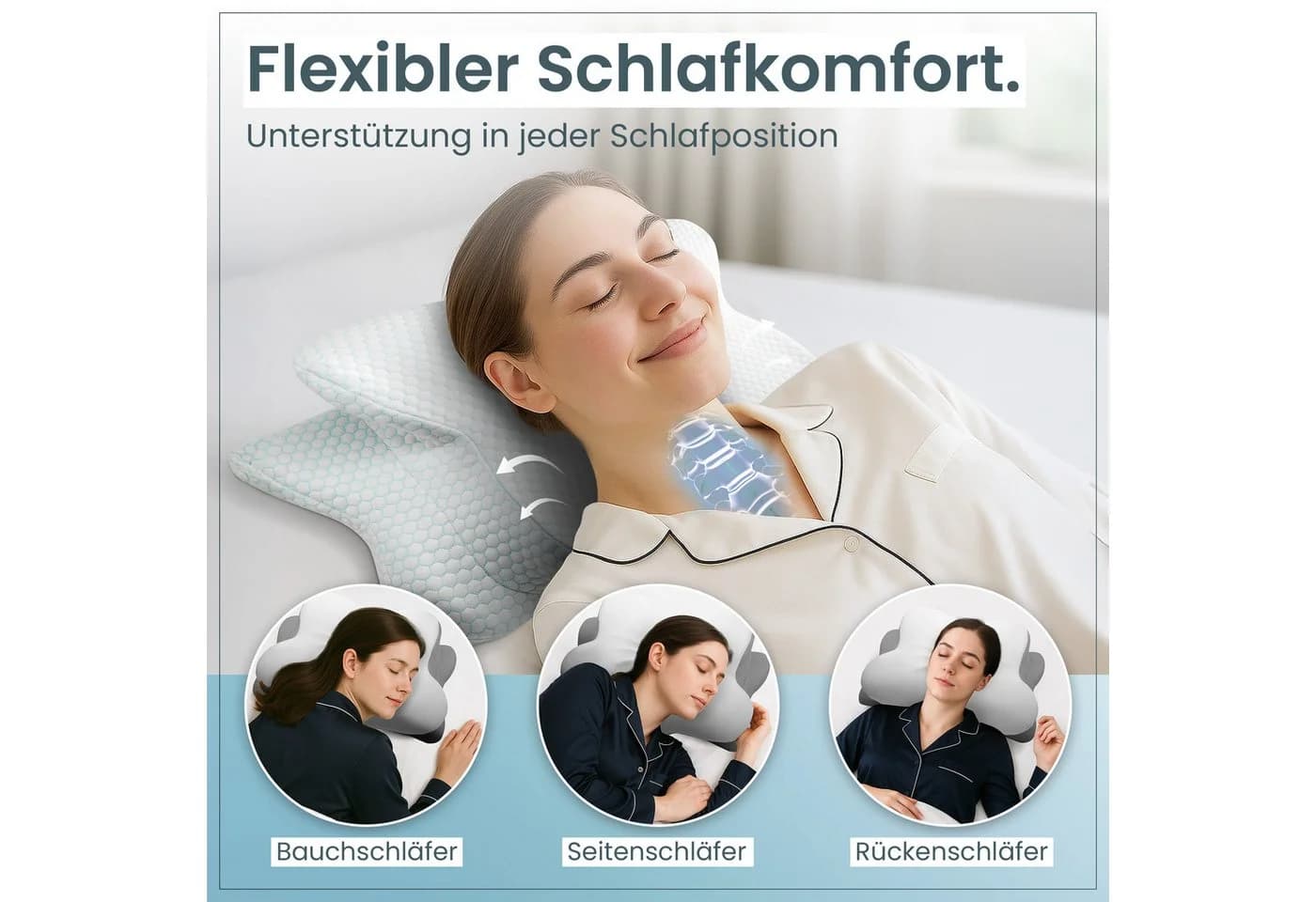 Gentle North Nackenstützkissen Orthopädisches Memory Foam