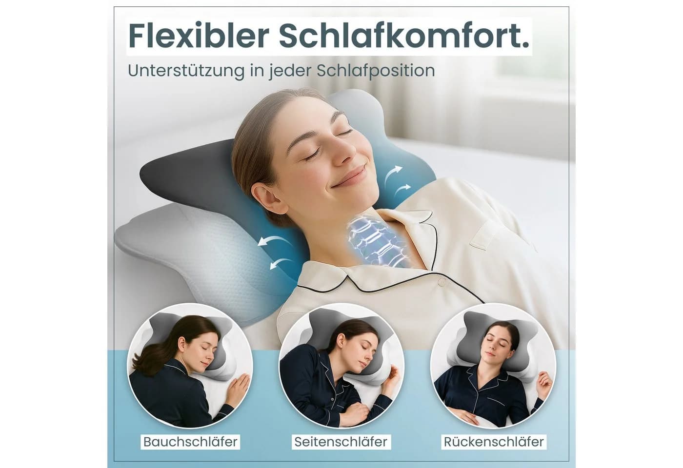 Gentle North Nackenstützkissen Orthopädisches Memory Foam