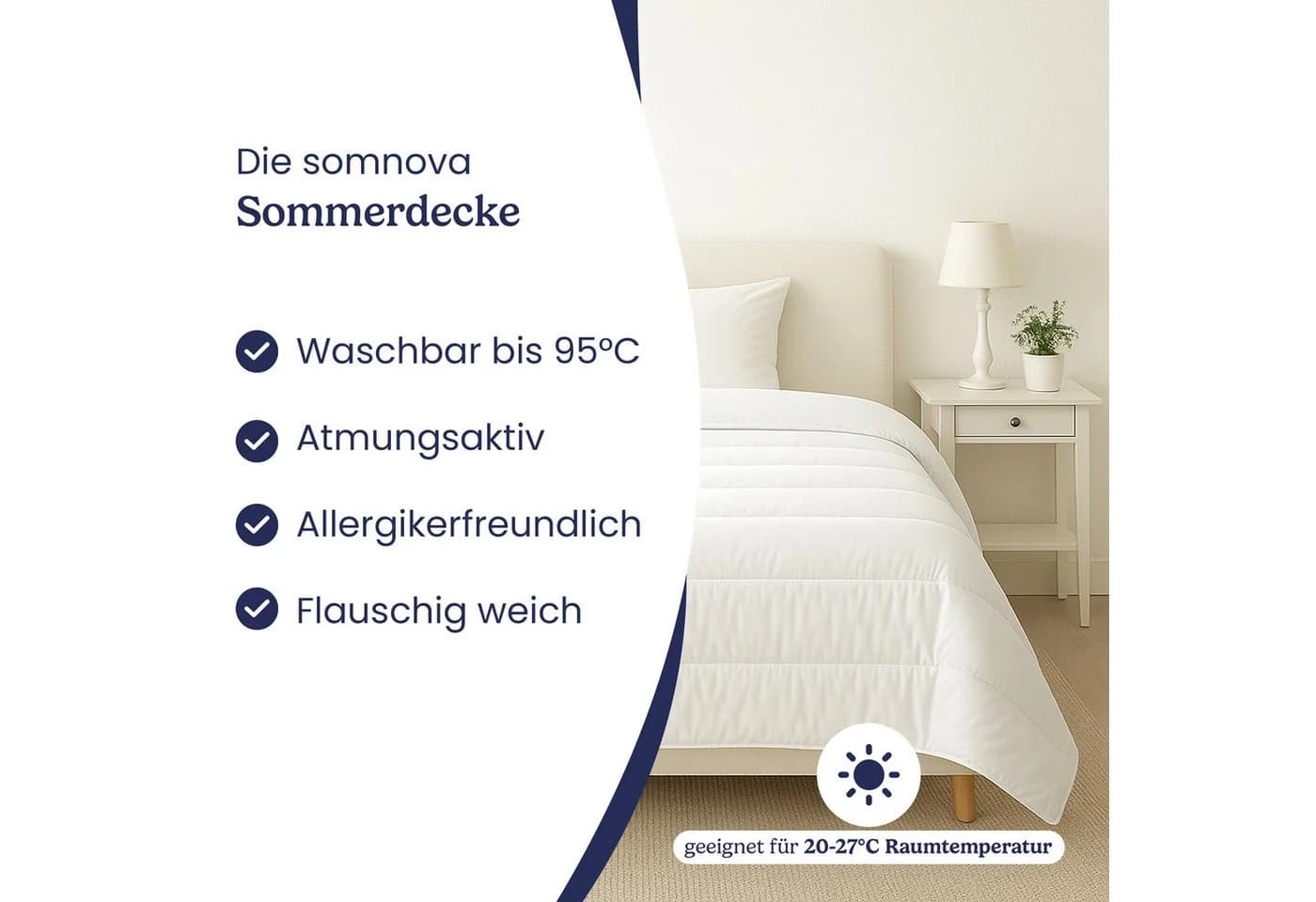 Gentle North Microfaserbettdecke Allergiker Ganzjahresdecke 135x200 cm - Bild 5