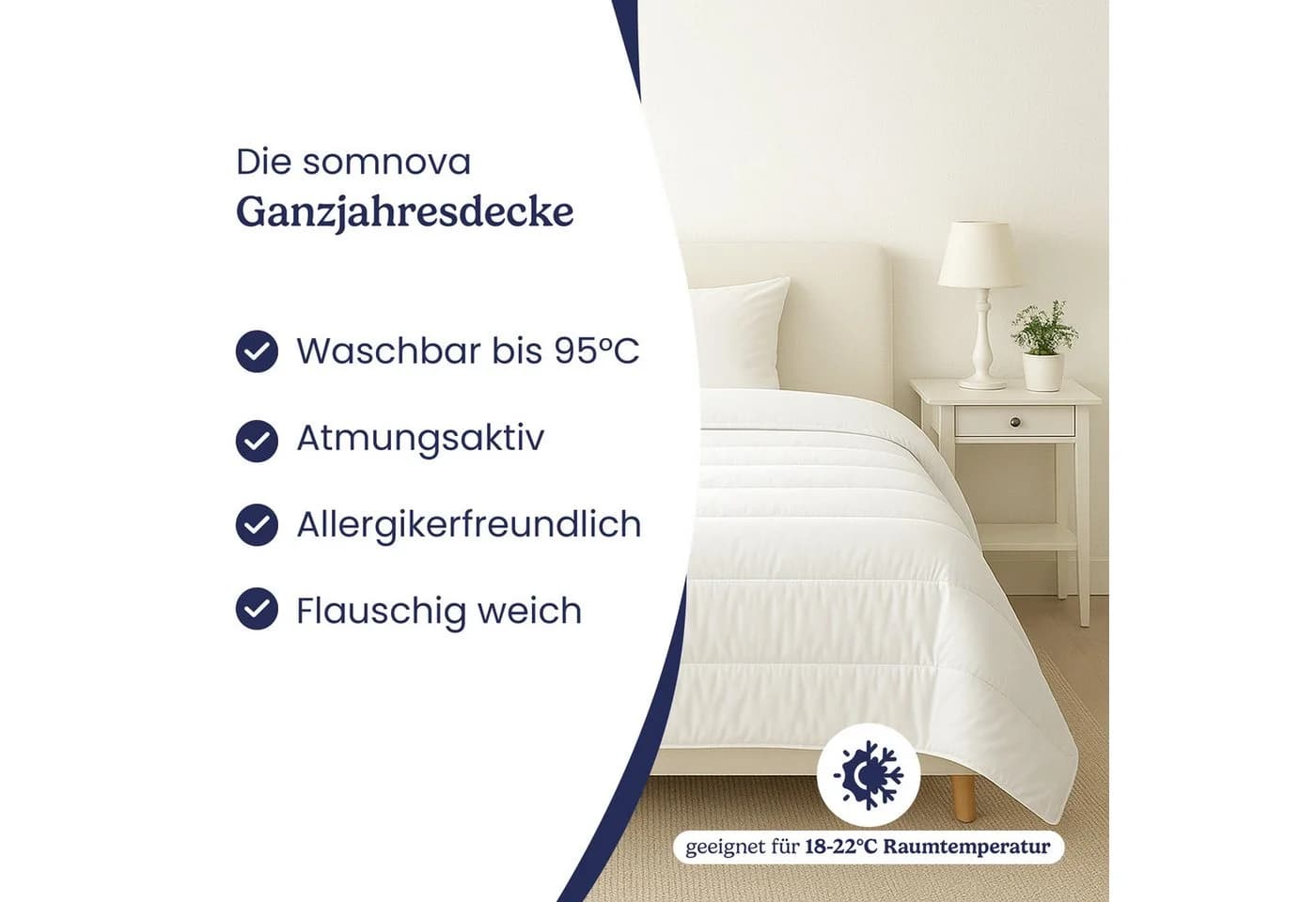 Gentle North Microfaserbettdecke Allergiker Ganzjahresdecke 135x200cm - Bild 5