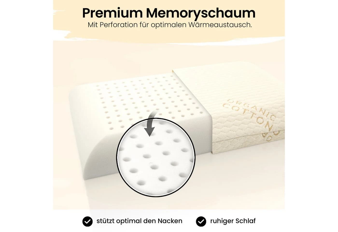 Gentle North Kinderkissen Viscoschaum Ergonomisch Allergikerfreundlich - Bild 3