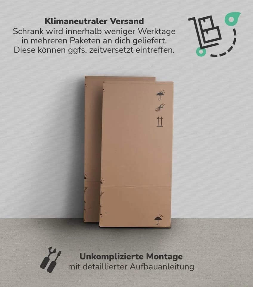 mokebo Kleiderschrank 'Der Grenzenlose' Weiß Modular - Bild 4