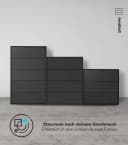 mokebo Sideboard Die Stilvolle Schwarz 4 Schubladen Bild 3