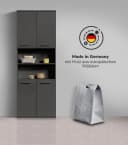 mokebo Hochschrank Der Kapitän Anthrazit Schwarz mit 5 Einlegeböden Bild 3