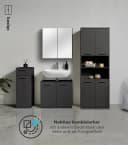 mokebo Hochschrank Der Kapitän Anthrazit Schwarz mit 5 Einlegeböden Bild 5
