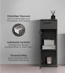 mokebo Midischrank Der Matrose Anthrazit Schwarz mit Schublade Bild 1