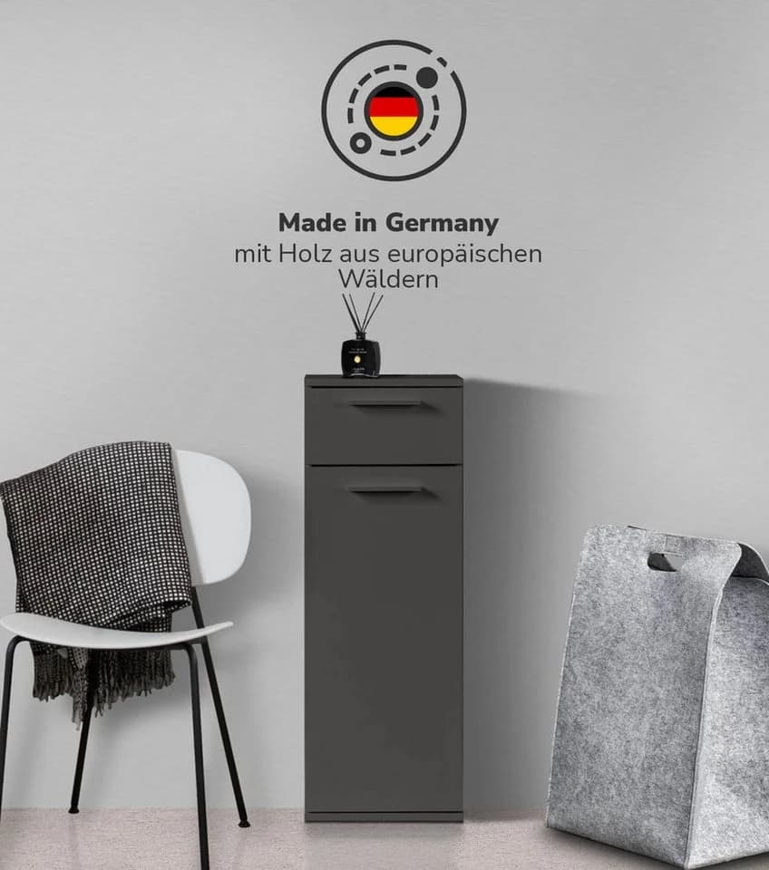mokebo Midischrank Der Matrose Anthrazit Schwarz mit Schublade - Bild 3