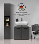 mokebo Badmöbel-Set Der Steuermann 2-teilig Schwarz Unterschrank Hochschrank Bild 3
