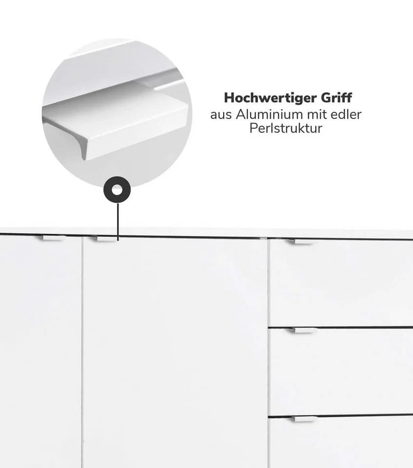mokebo Möbelgriff Der Handliche Weiß Metall Push-to-Open - Bild 5