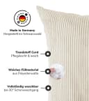 mokebo Sofakissen Das Anschmiegsame Cordstoff Beige XXL Bild 3