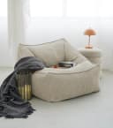 mokebo Sitzsack Der Lümmel Beige Cordstoff mit Armlehnen Bild 2