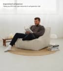 mokebo Sitzsack Der Lümmel Beige Cordstoff mit Armlehnen Bild 3