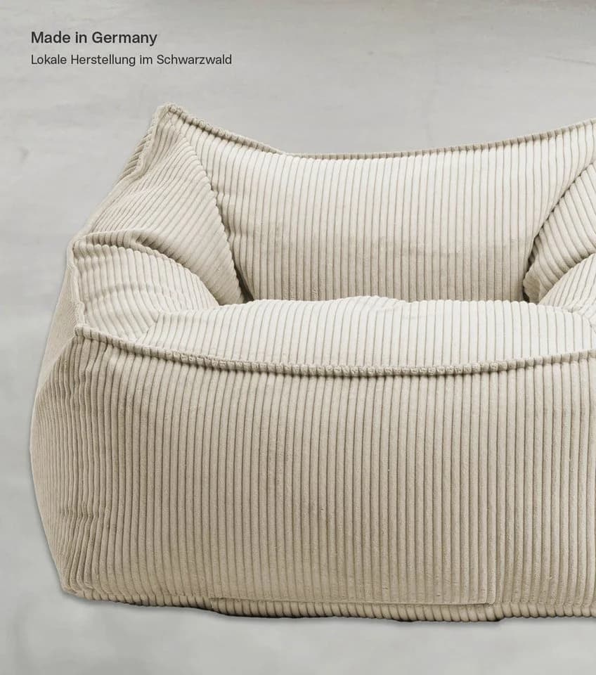 mokebo Sitzsack Der Lümmel Beige Cordstoff mit Armlehnen - Bild 5