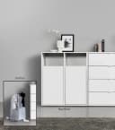 mokebo Wäscheschrank Der Wäschehüter 2-türig Weiß Magnetverschluss Bild 1