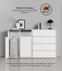 mokebo Wäscheschrank Der Wäschehüter 2-türig Weiß Magnetverschluss Bild 3
