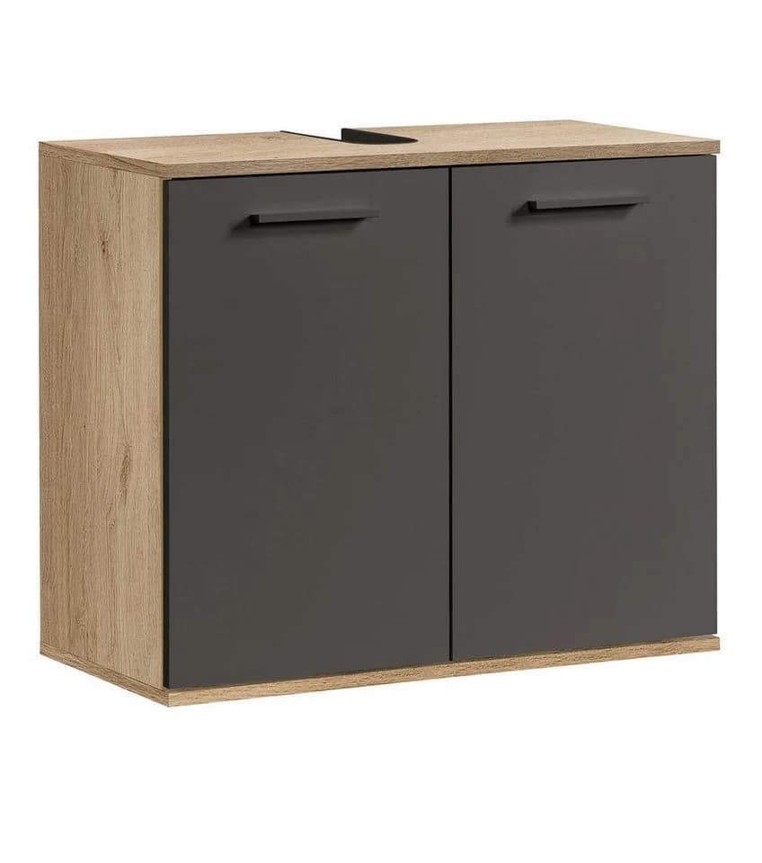 mokebo Waschbeckenunterschrank Der Waschbär Eiche Schwarz - Bild 2