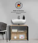 mokebo Waschbeckenunterschrank Der Waschbär Eiche Schwarz Bild 3