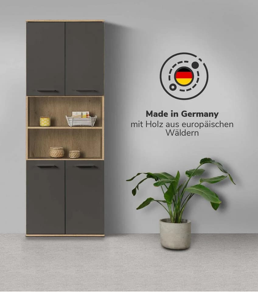 mokebo Hochschrank Der Kapitän Eiche Modern Badschrank - Bild 3