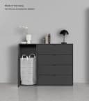 mokebo Wäscheschrank Der Wäschehüter 1-türig Schwarz Bild 3