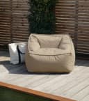 mokebo Sitzsack Sunnyboy Outdoor Beige mit Armlehnen Bild 3
