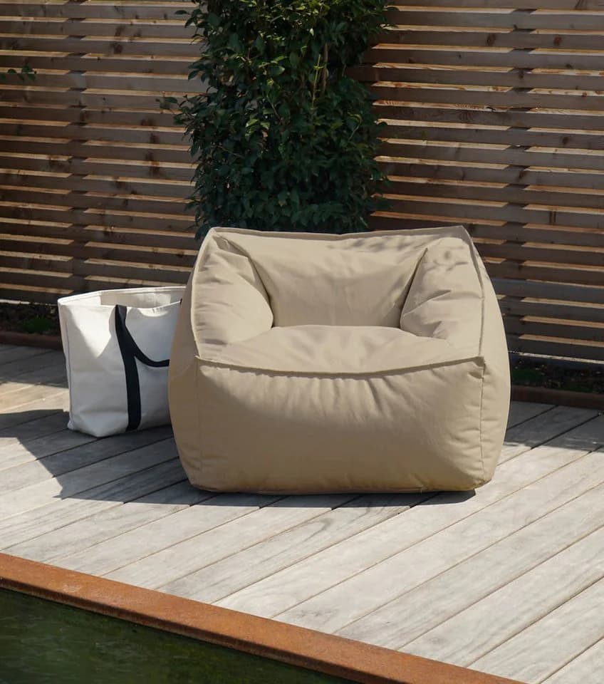 mokebo Sitzsack Sunnyboy Outdoor Beige mit Armlehnen - Bild 3