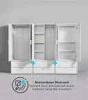 mokebo Kleiderschrank Weiß 2-türig mit Schubladen Bild 3