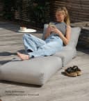 mokebo Sitzsack Summerdream Outdoor Lichtgrau mit Schutzhülle Bild 1