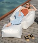 mokebo Sunnyboy Sitzsack Outdoor Grau mit Hocker Bild 1