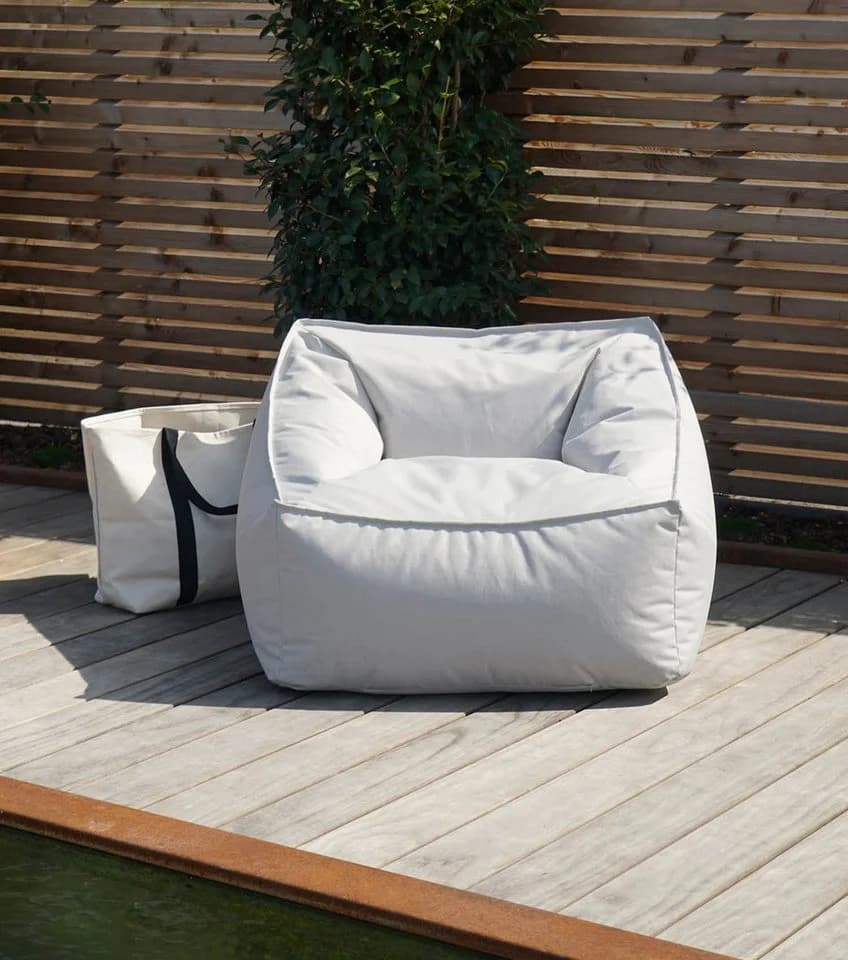mokebo Sunnyboy Sitzsack Outdoor Grau mit Hocker - Bild 3
