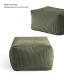mokebo Pouf Der Ruhestifter Cordstoff Olivegrün Bild 5