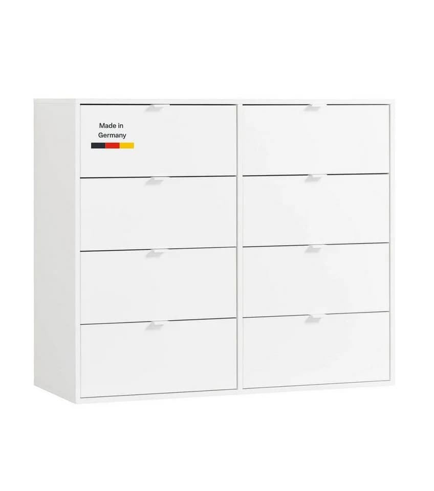 mokebo Sideboard Weiß Made in Germany Schubladenkommode - Bild 2