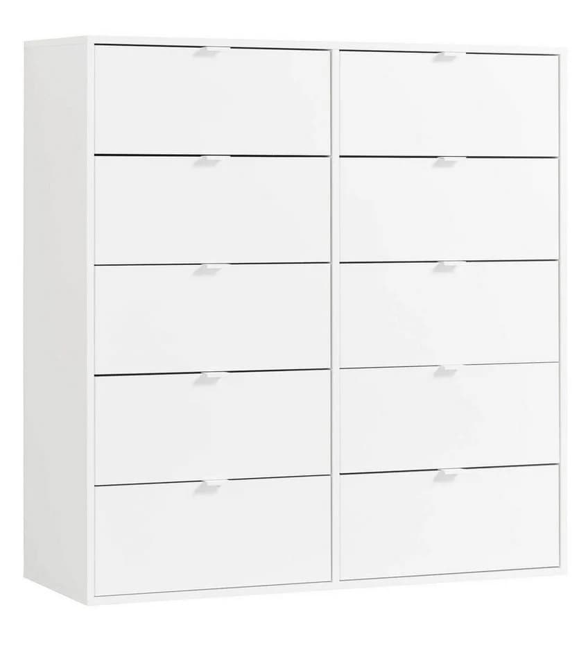 mokebo Sideboard Weiß Schubladenkommode mit Kippschutz - Bild 2