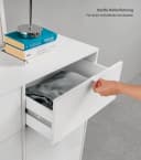 mokebo Sideboard Weiß Schubladenkommode mit Kippschutz Bild 4