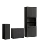 mokebo Badmöbel-Set Der Steuermann 3-teilig Schwarz Bild 2