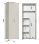 mokebo Mehrzweckschrank Der Lange 60x180 cm mit Staubsaugerfach Bild 5