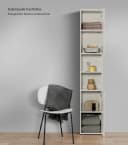 mokebo Hochschrank Der Kapitän Beige Grau mit 5 Böden Bild 1