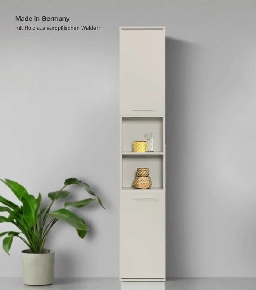 mokebo Hochschrank Der Kapitän Beige Grau mit 5 Böden - Bild 3