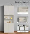 mokebo Hochschrank Der Kapitän Beige-Grau Bild 1