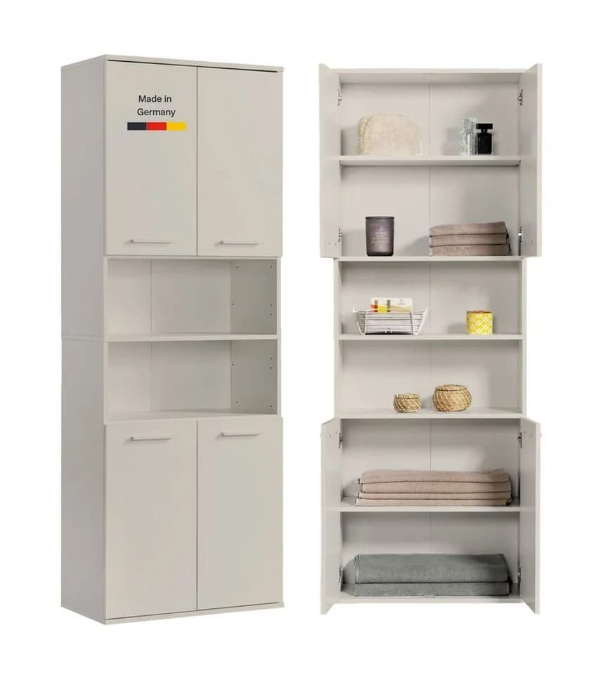 mokebo Hochschrank Der Kapitän Beige-Grau - Bild 2