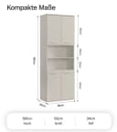 mokebo Hochschrank Der Kapitän Beige-Grau Bild 4